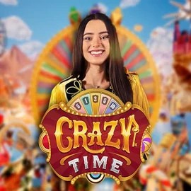 Logo of Crazy Time from Evolution at 50 Cent Casino