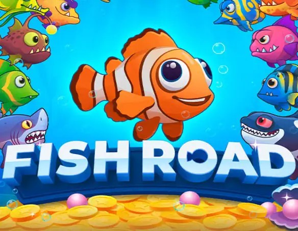 Fish Road slot visual from InOut available on 50cent-casino.se