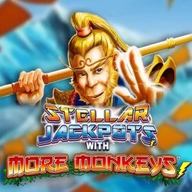 Stellar Jackpots with More Monkeys slot visual from Lightning Box Game available on 50cent-casino.se